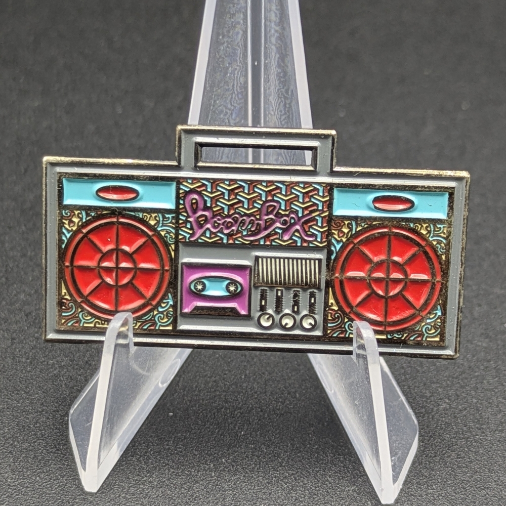 Vintage Retro Throwback Boom Box Radio Limited Edition /420 Enamel Art Pin LE420